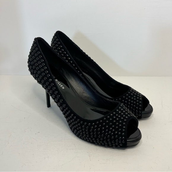 Karen Millen Black Studded Heels Size 7.5 - Picture 4 of 12